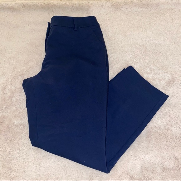 EXPRESS Navy/ Dark Blue columist straight leg dress pant - Picture 3 of 9